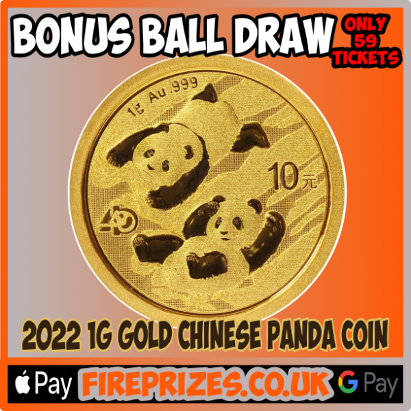 2022 1g Gold Chinese Panda Coin (Bonus Ball Draw – Saturday 21st January 2023)