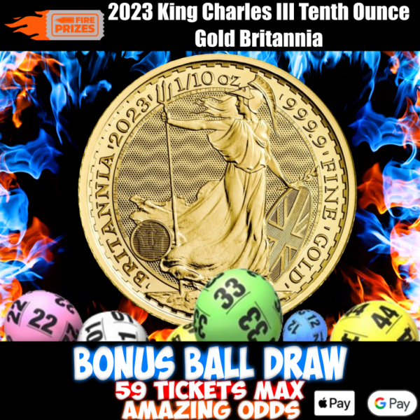 2023 King Charles III Tenth Ounce Gold Britannia (Bonus Ball Draw – Sat 15th July 2023)