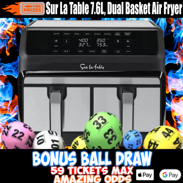 Sur La Table 7.6L, Dual Basket Air Fryer (Bonus Ball Draw – Sat 27th May 2023)