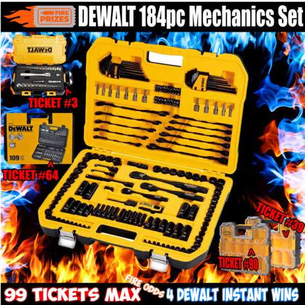 DEWALT Mechanics Set 184pc