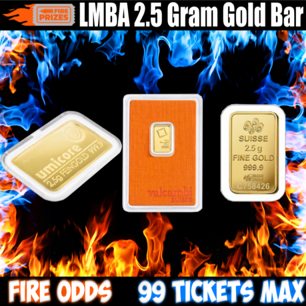 2.5 Gram Gold Bar #7 - FIRE ODDS