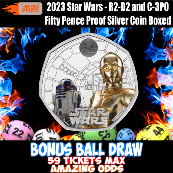 2023 Star Wars - Fifty Pence Proof Silver Coin (Bonus Ball Draw – Saturday 23rd September 2023)