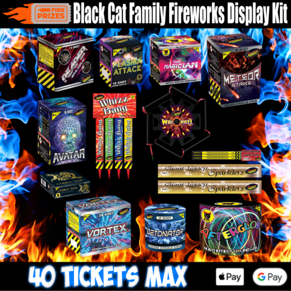 Black Cat Family Fireworks Display Kit - FIRE ODDS