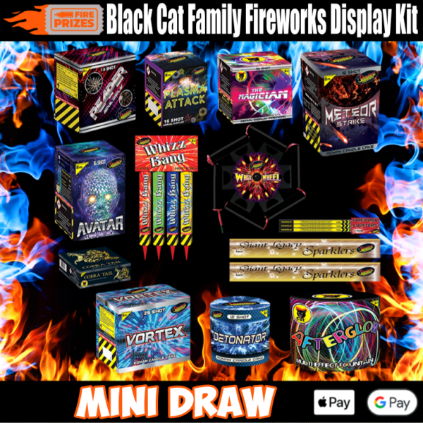 Black Cat Family Fireworks Display Kit - MINI DRAW #2 (AUTO DRAW)