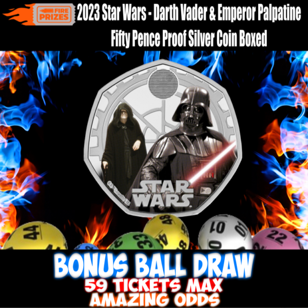 2023 Star Wars - Fifty Pence Proof Silver Coin #2 (Bonus Ball Draw – Saturday 7th October 2023)