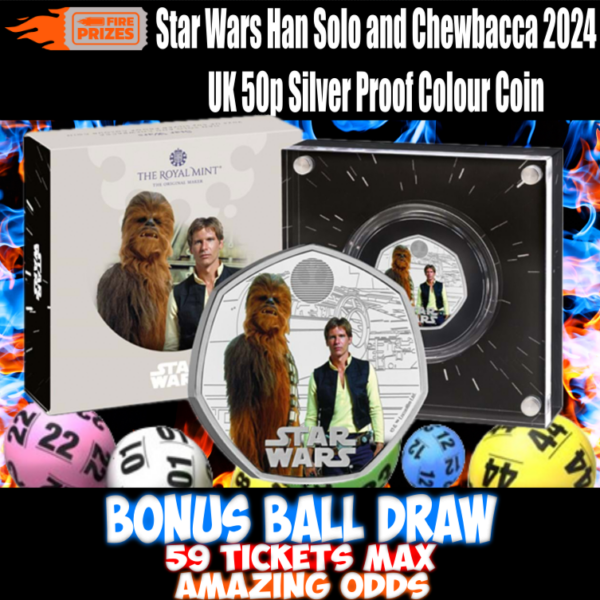 2024 Star Wars – Fifty Pence Proof Silver Coin #4 (Bonus Ball Draw – Saturday 30th March 2024)