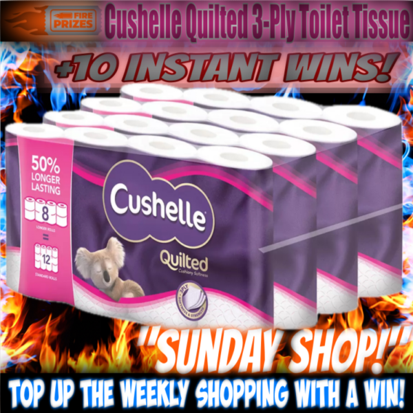 4 x 8 Packs of Cushelle Quilted Toilet Tissue +10 Instant Wins (DRAW #2)